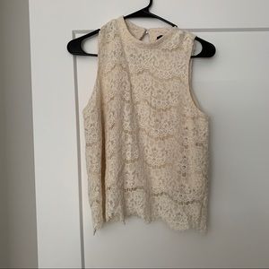 Lace Sleeveless Shirt